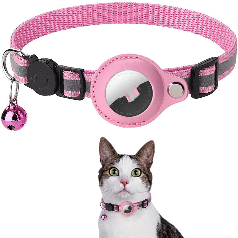 Reflective Pet Collar with AirTag Holder