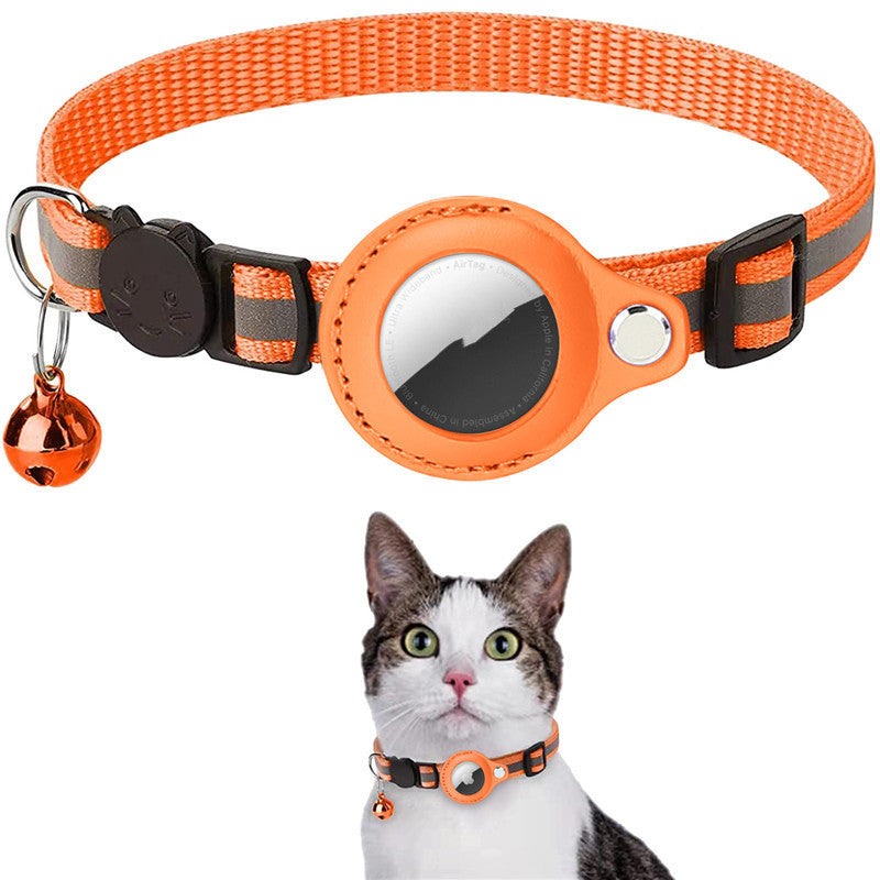 Reflective Pet Collar with AirTag Holder