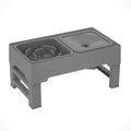 Adjustable Stainless Steel Double Dog Bowl Stand