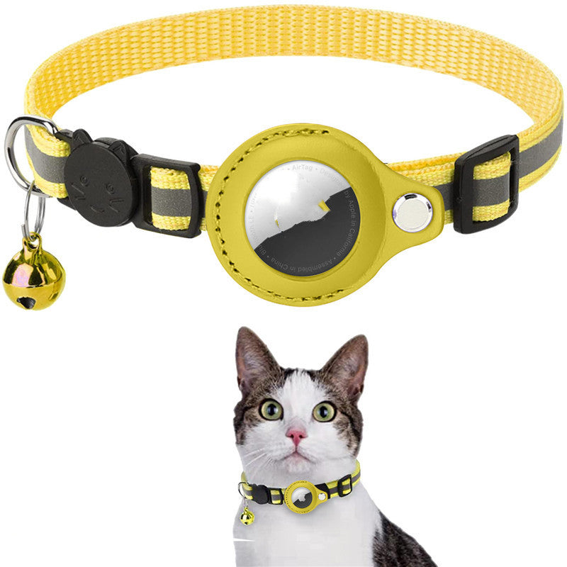 Reflective Pet Collar with AirTag Holder