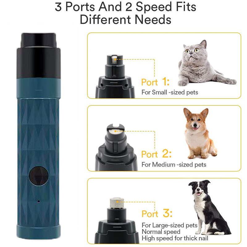 Electric Pet Nail Grinder with LED Light