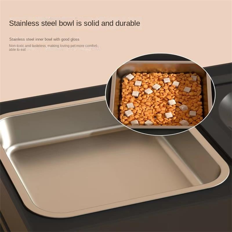 Adjustable Stainless Steel Double Dog Bowl Stand