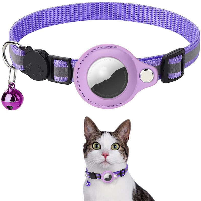 Reflective Pet Collar with AirTag Holder