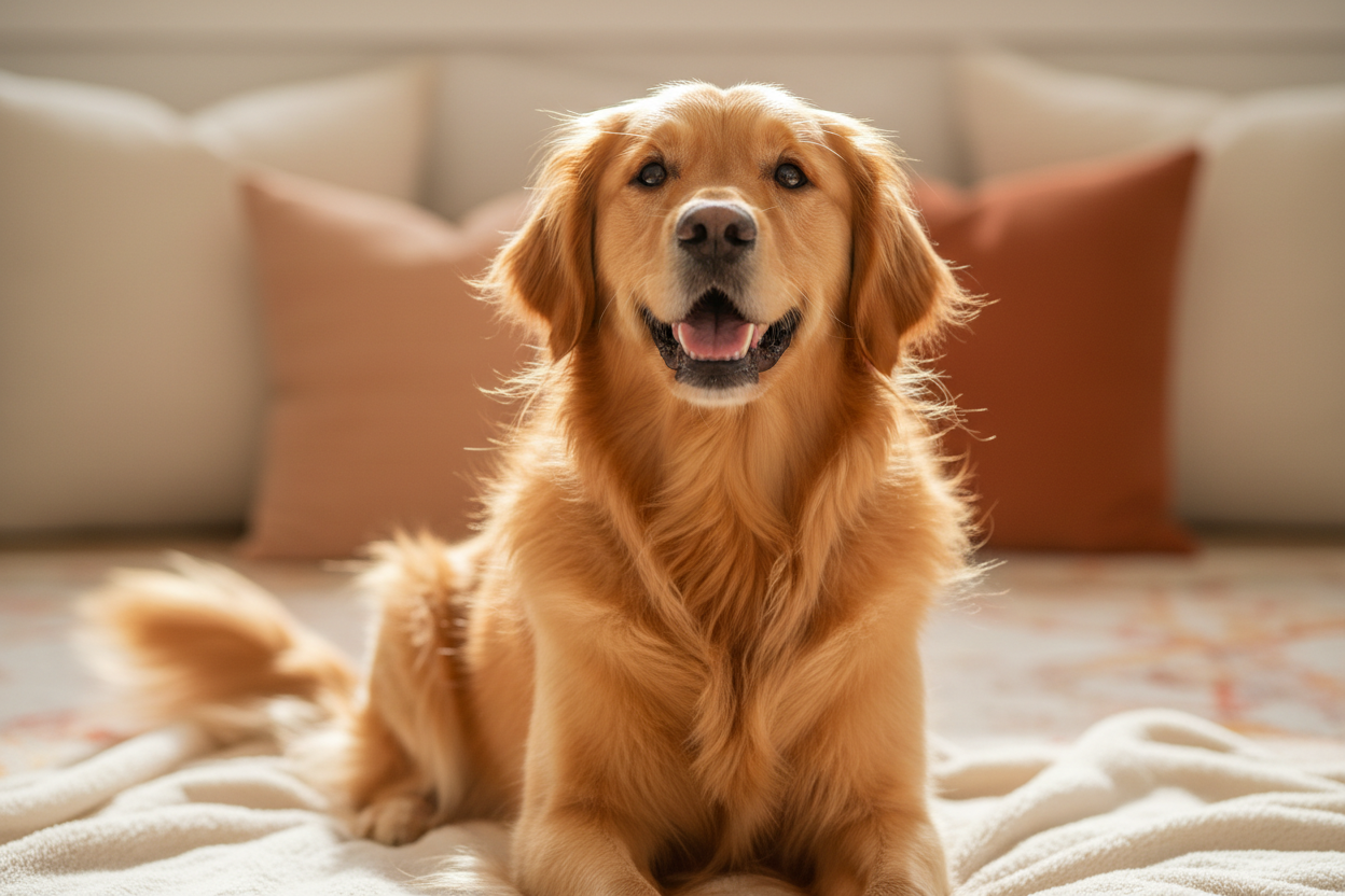 Happy dog for The Paws Club